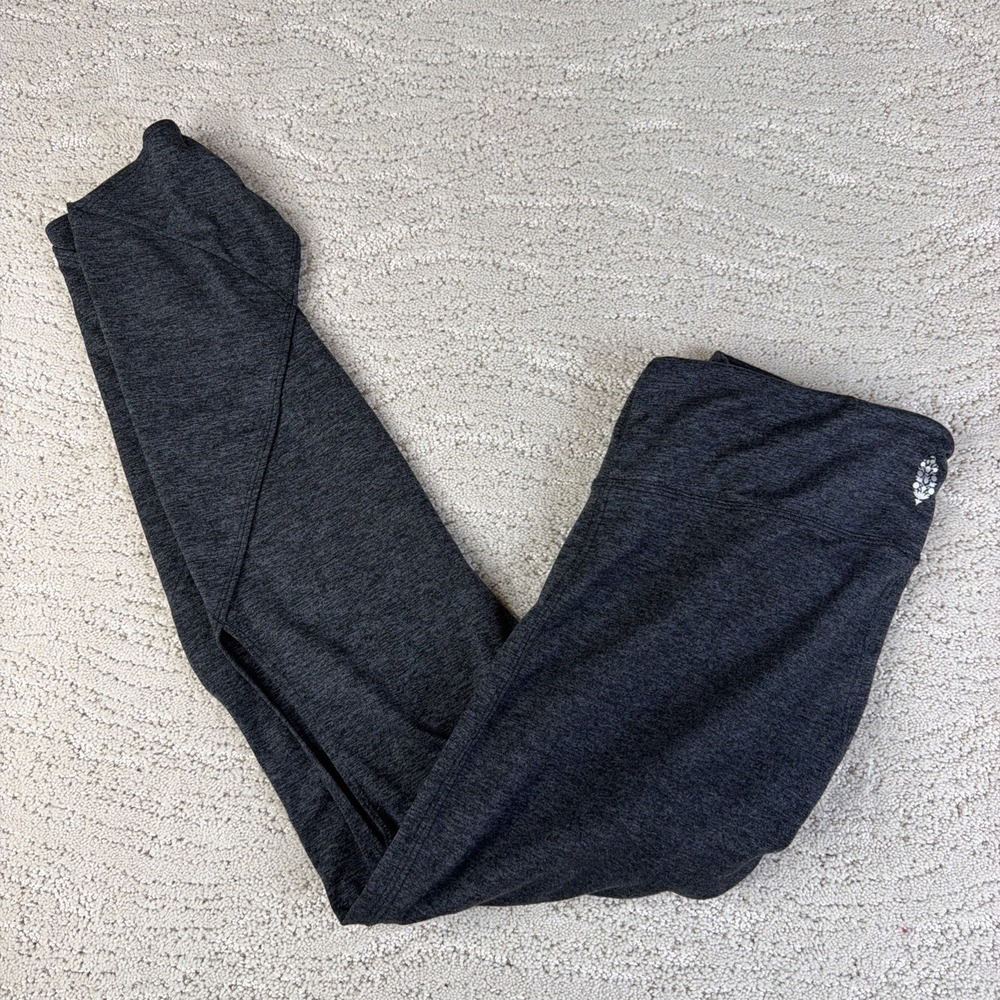 Women's Free People Movement Small Grey Halo Cut Out Leggings